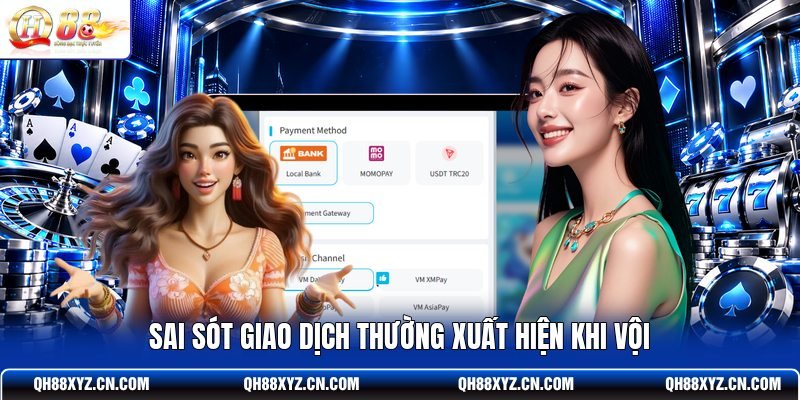 Sai sót giao dịch thường xuất hiện khi vội